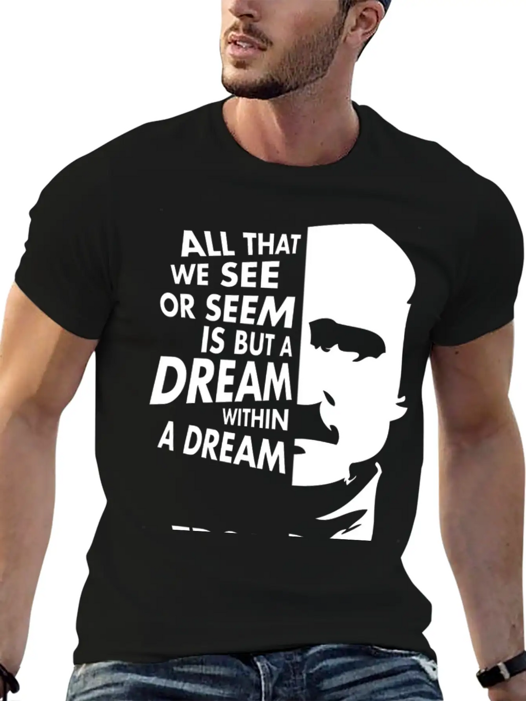 Edgar Allan Poe Dream Within A Dream Relaxed Everyday Tee – Lightweight And Durable Cotton