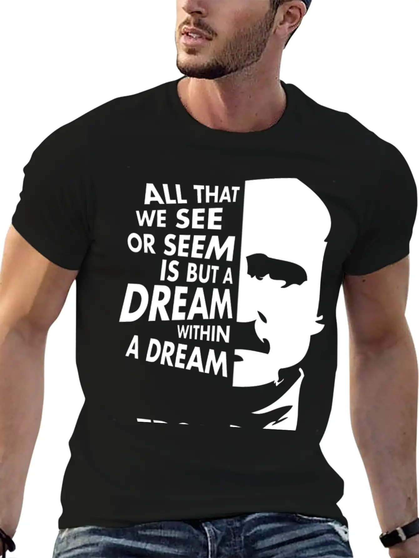 Edgar Allan Poe Dream Within A Dream Relaxed Everyday Tee – Lightweight And Durable Cotton