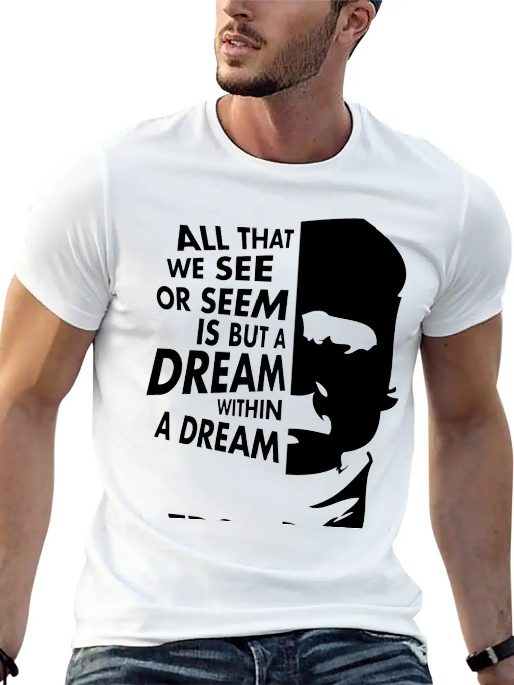 Edgar Allan Poe Dream Within A Dream Relaxed Everyday Tee – Lightweight And Durable Cotton