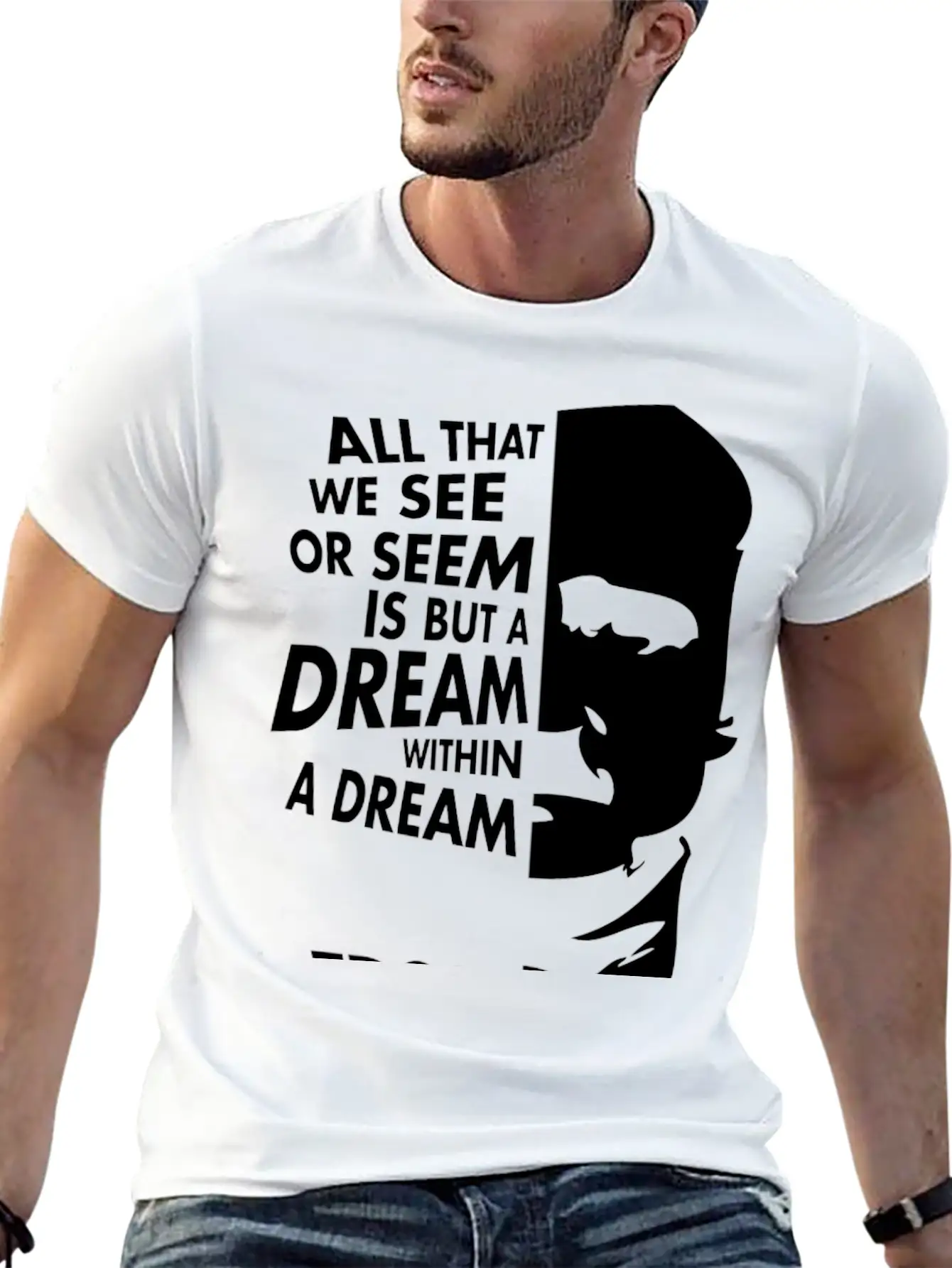 Edgar Allan Poe Dream Within A Dream Relaxed Everyday Tee – Lightweight And Durable Cotton