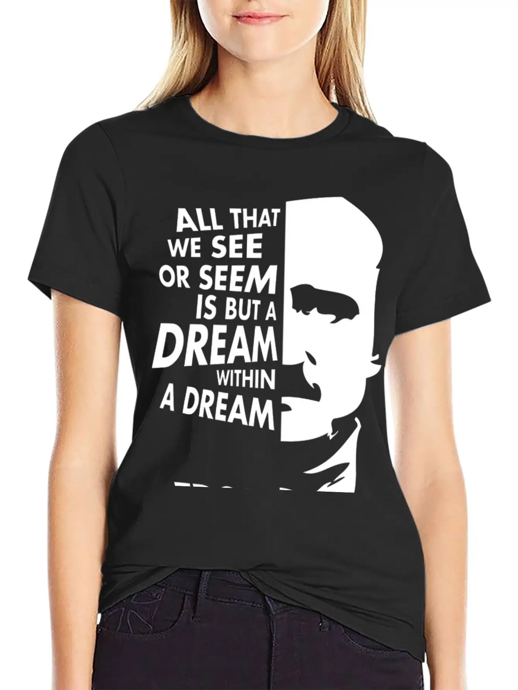 Edgar Allan Poe Dream Within A Dream Relaxed Everyday Tee – Lightweight And Durable Cotton