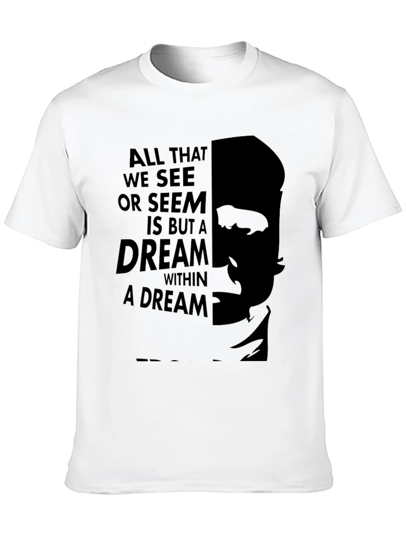 Edgar Allan Poe Dream Within A Dream Relaxed Everyday Tee – Lightweight And Durable Cotton