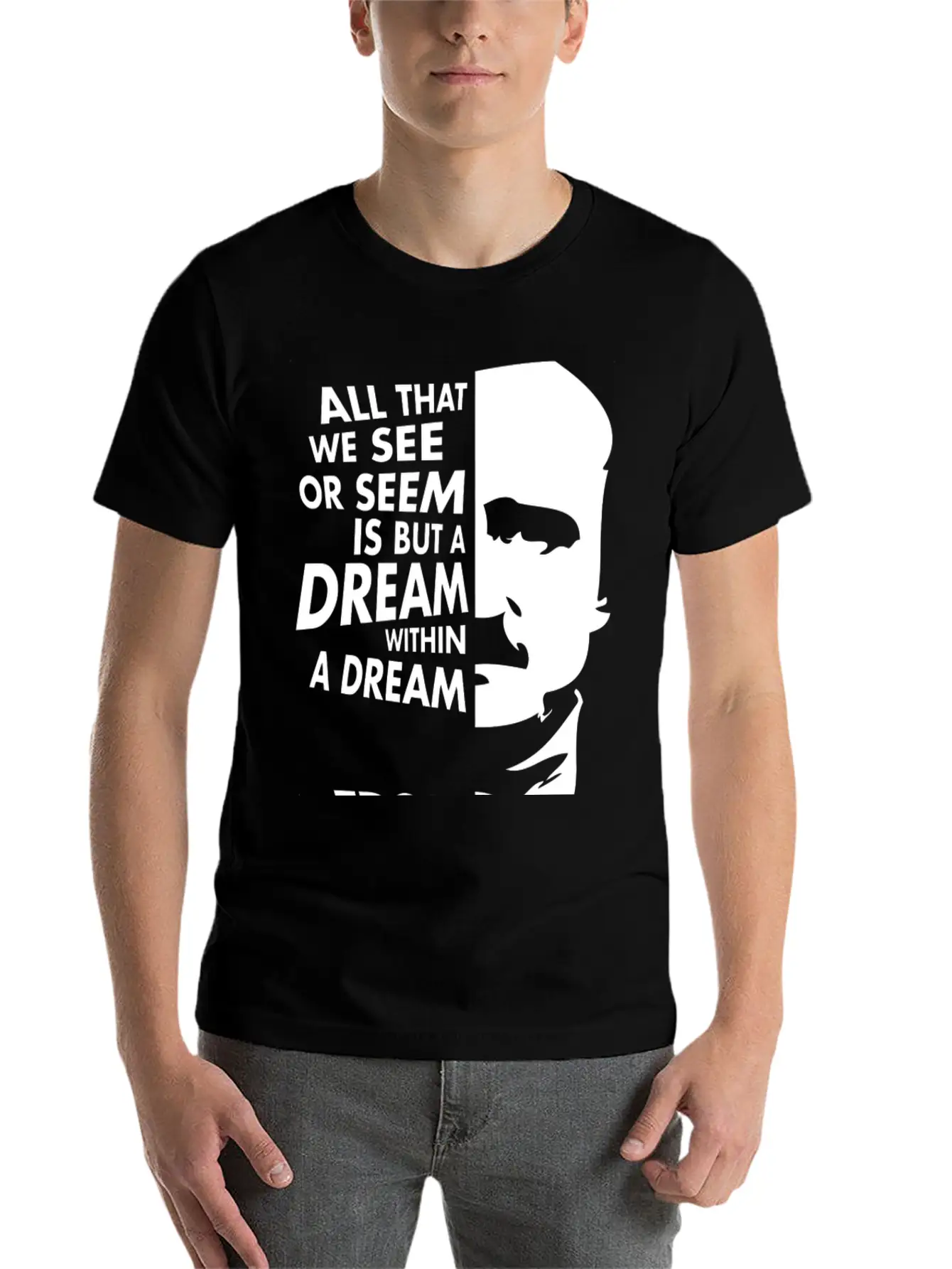 Edgar Allan Poe Dream Within A Dream Relaxed Everyday Tee – Lightweight And Durable Cotton