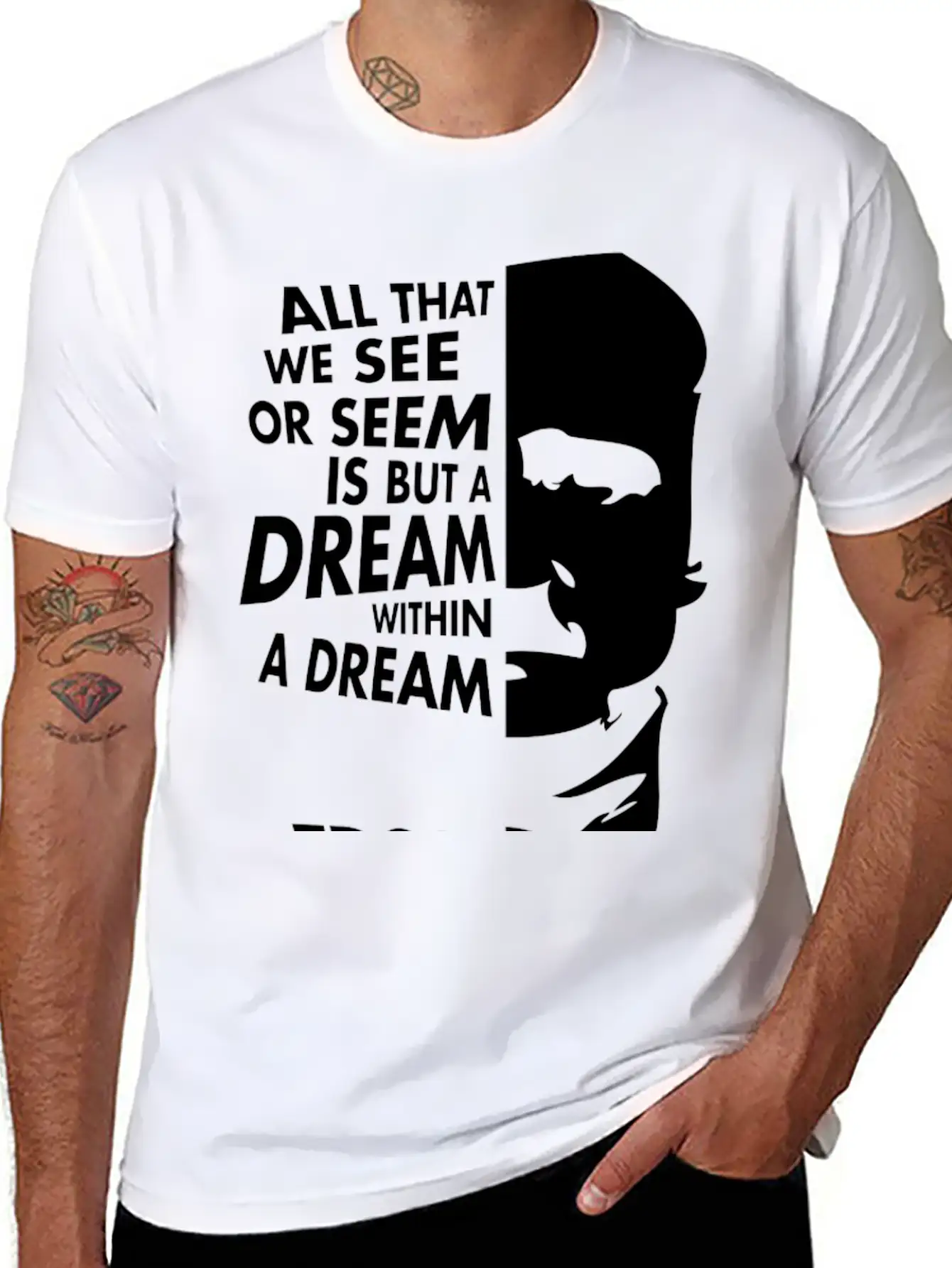 Edgar Allan Poe Dream Within A Dream Relaxed Everyday Tee – Lightweight And Durable Cotton