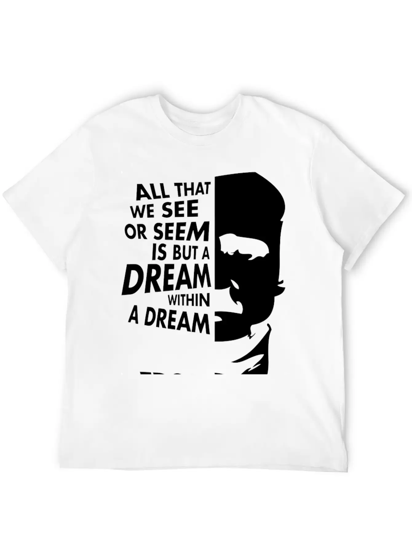 Edgar Allan Poe Dream Within A Dream Relaxed Everyday Tee – Lightweight And Durable Cotton