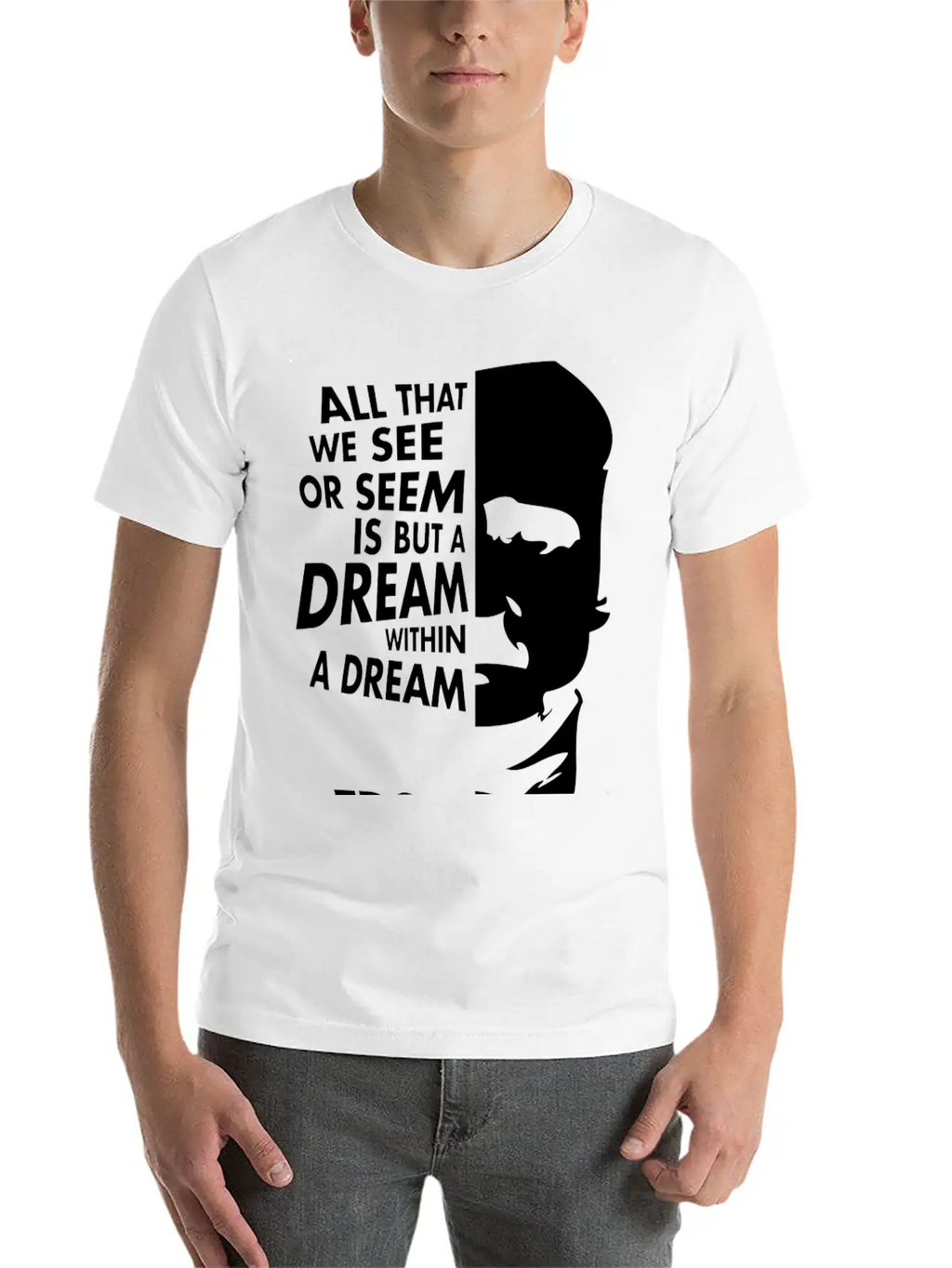 Edgar Allan Poe Dream Within A Dream Relaxed Everyday Tee – Lightweight And Durable Cotton