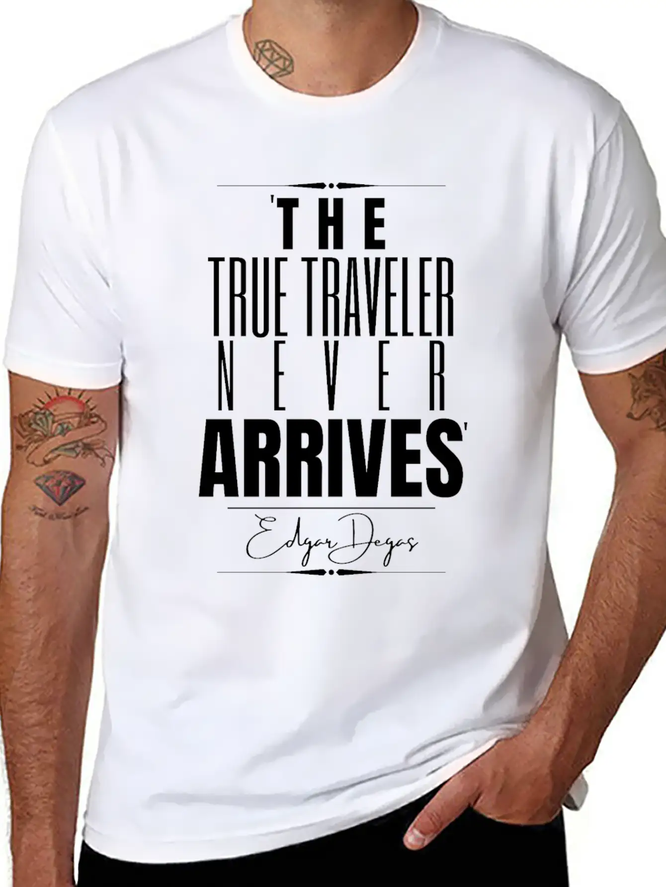 Edgar Degas Historical Quote Timeless Short Sleeve Tee – Comfy And Minimalist Design