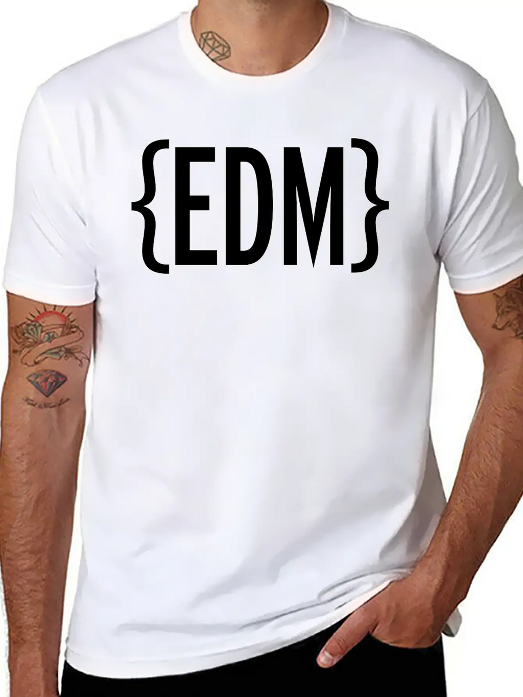 EDM Brackets Relaxed Everyday Tee – Lightweight And Durable Cotton