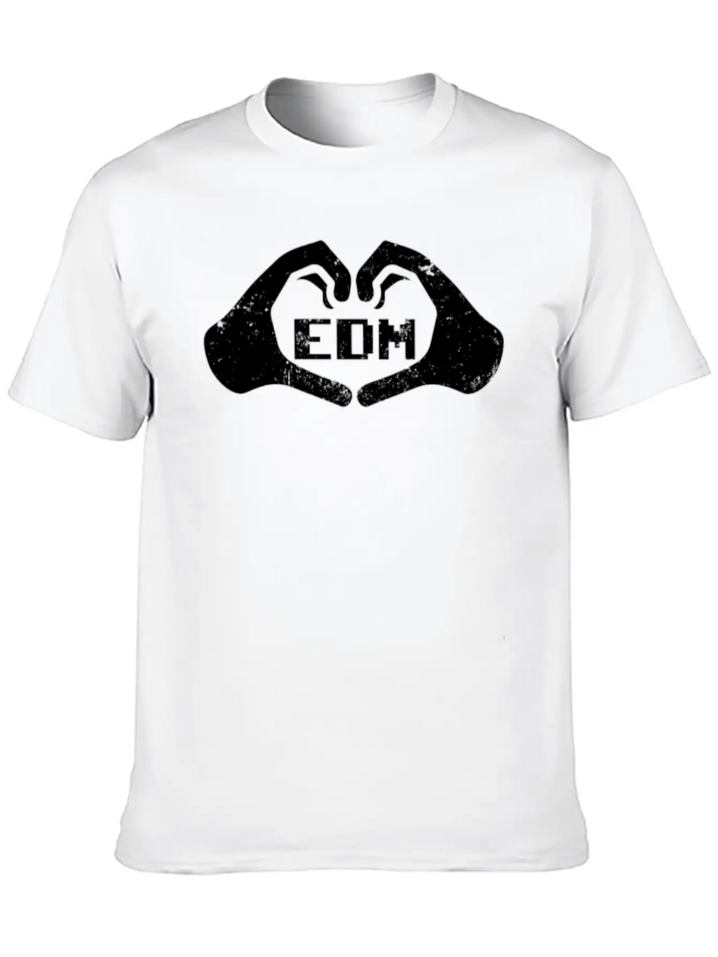 Edm Rave Hands Forming Heart Love Techno Gift Breathable Soft Cotton T-Shirt – Timeless Casual Look