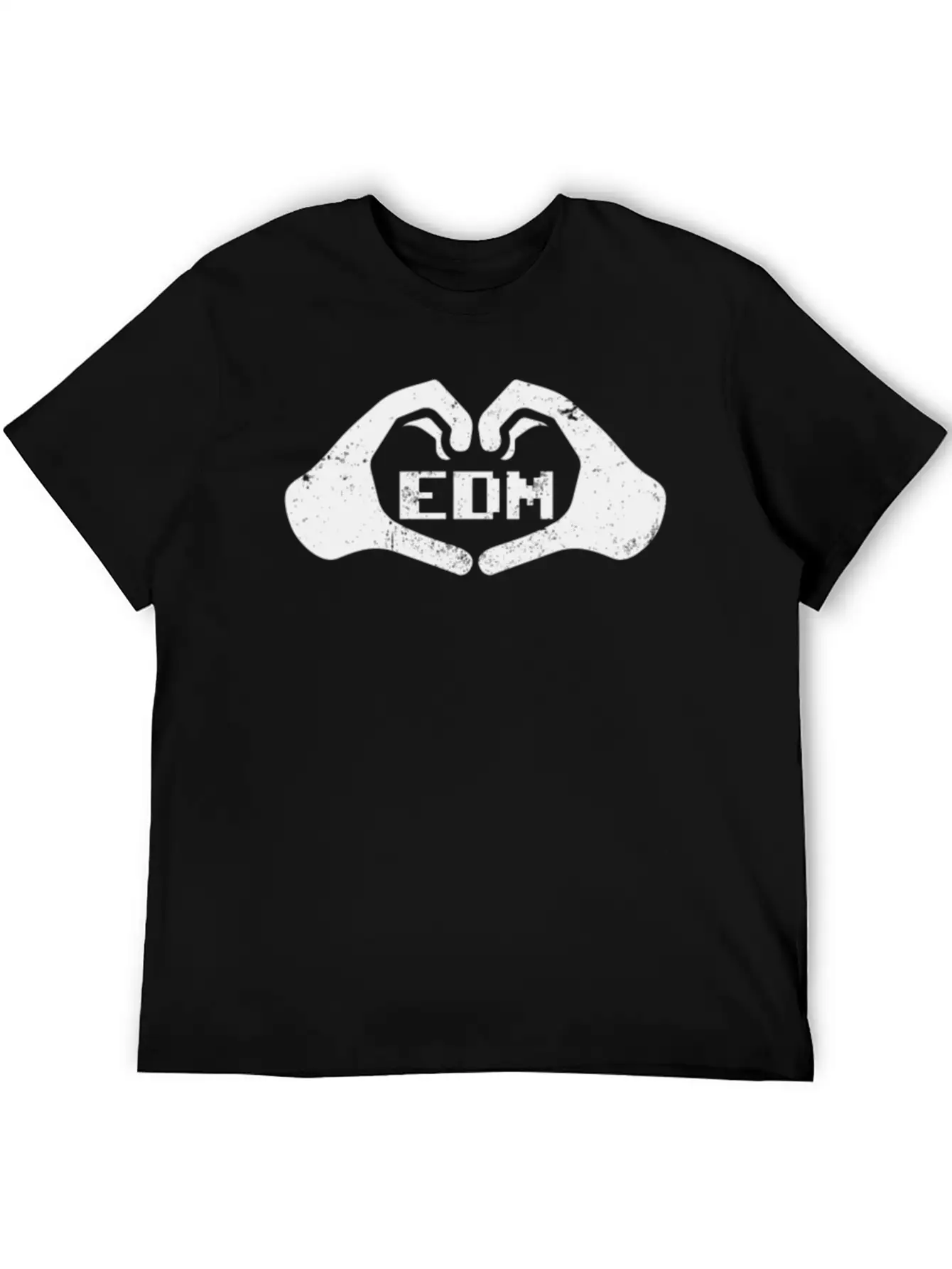 Edm Rave Hands Forming Heart Love Techno Gift Breathable Soft Cotton T-Shirt – Timeless Casual Look
