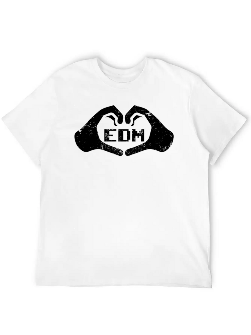 Edm Rave Hands Forming Heart Love Techno Gift Breathable Soft Cotton T-Shirt – Timeless Casual Look