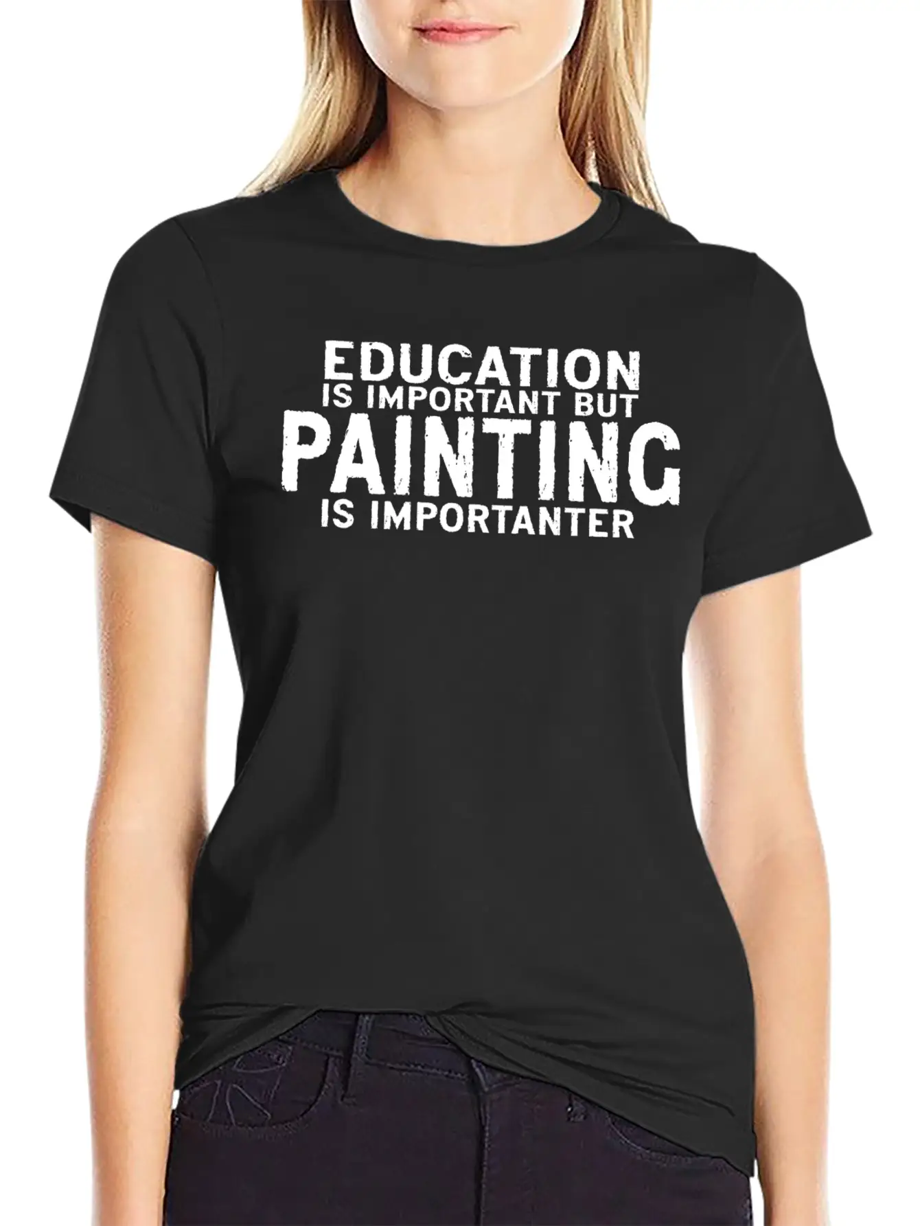 Education Is Important But Painting Is Importanter Classic Cotton Tee – Unisex Comfort For Any Season
