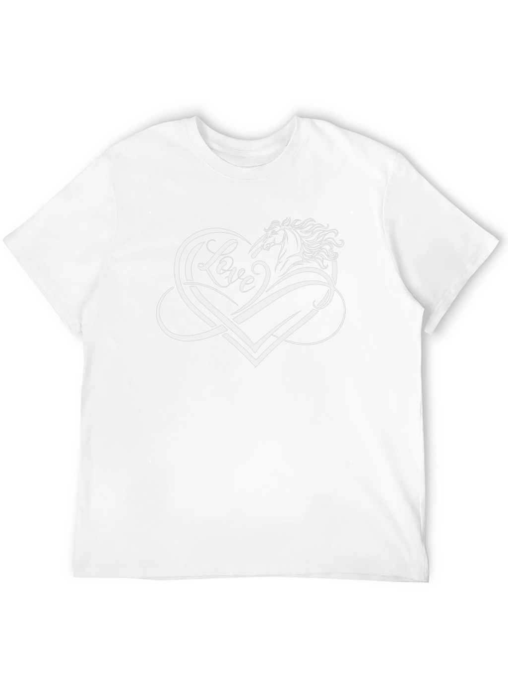 Love Horse Graphic T-Shirt - Black