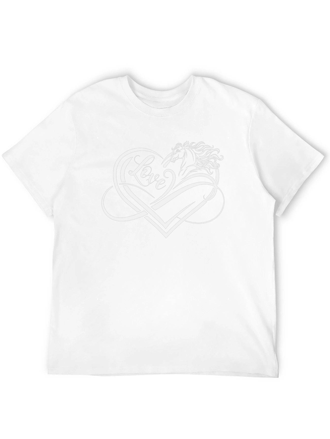 Love Horse Graphic T-Shirt - Black