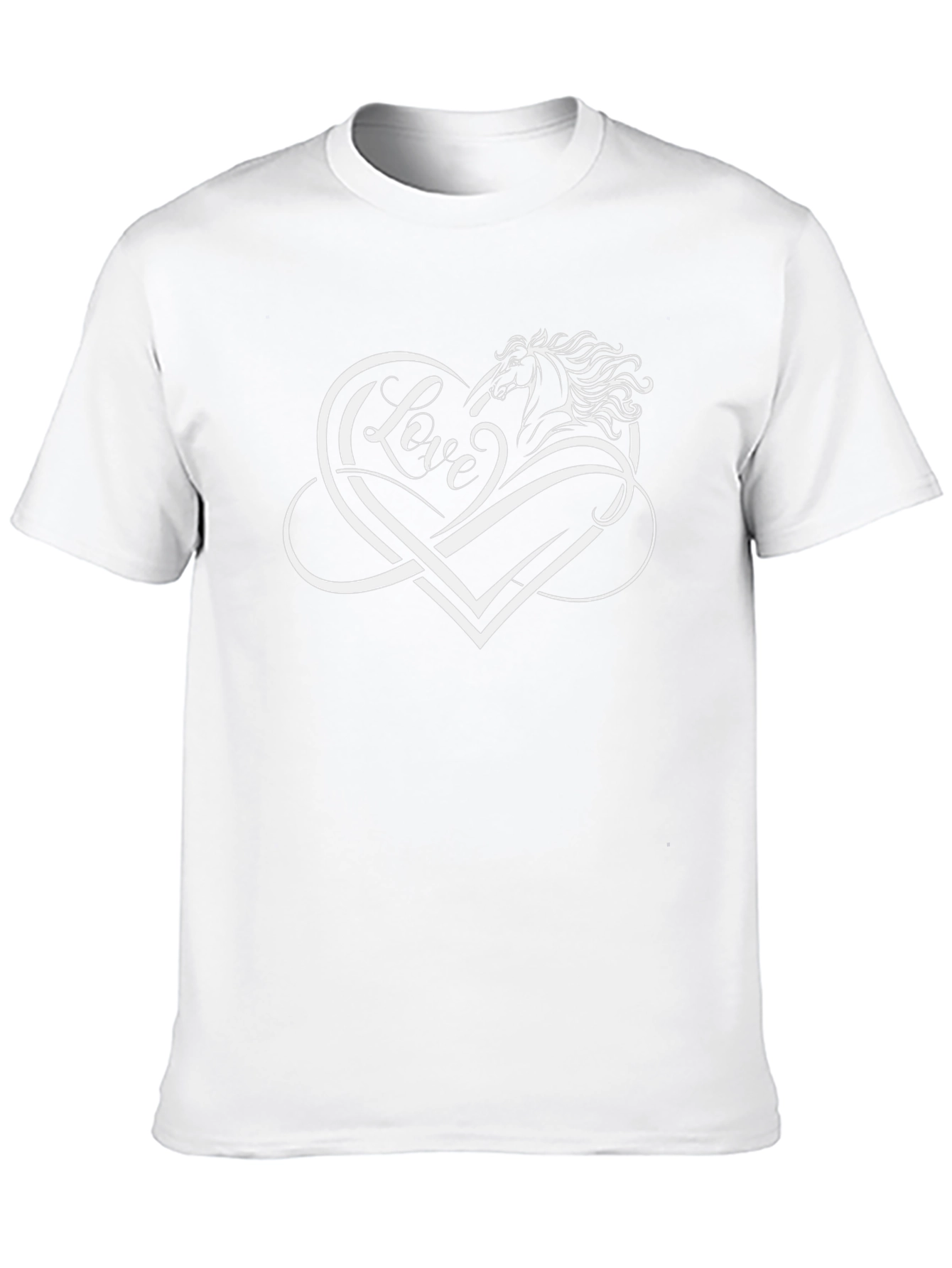 Love Horse Graphic T-Shirt - Black