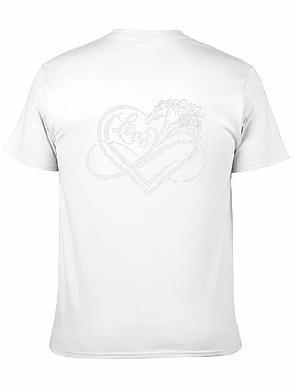 Love Horse Graphic T-Shirt - Black