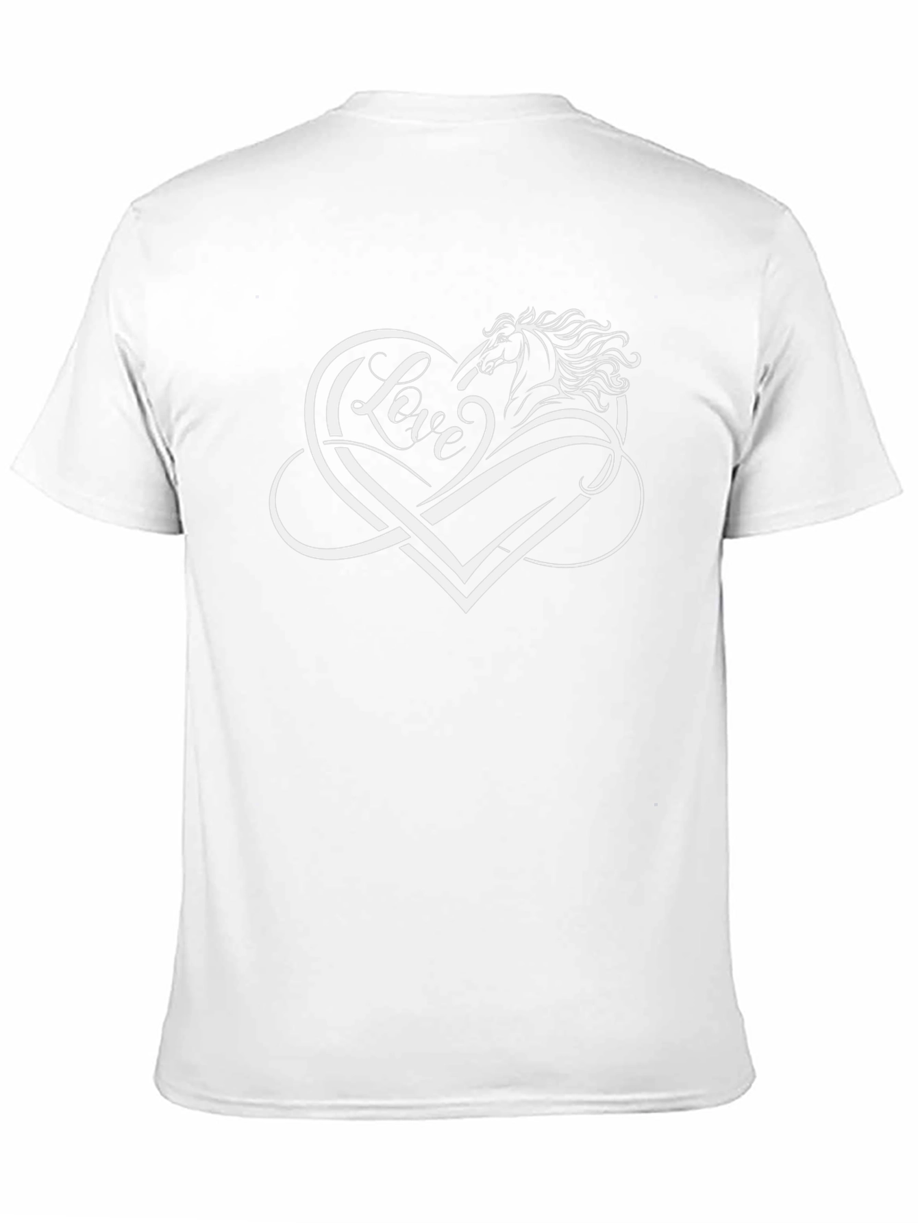 Love Horse Graphic T-Shirt - Black