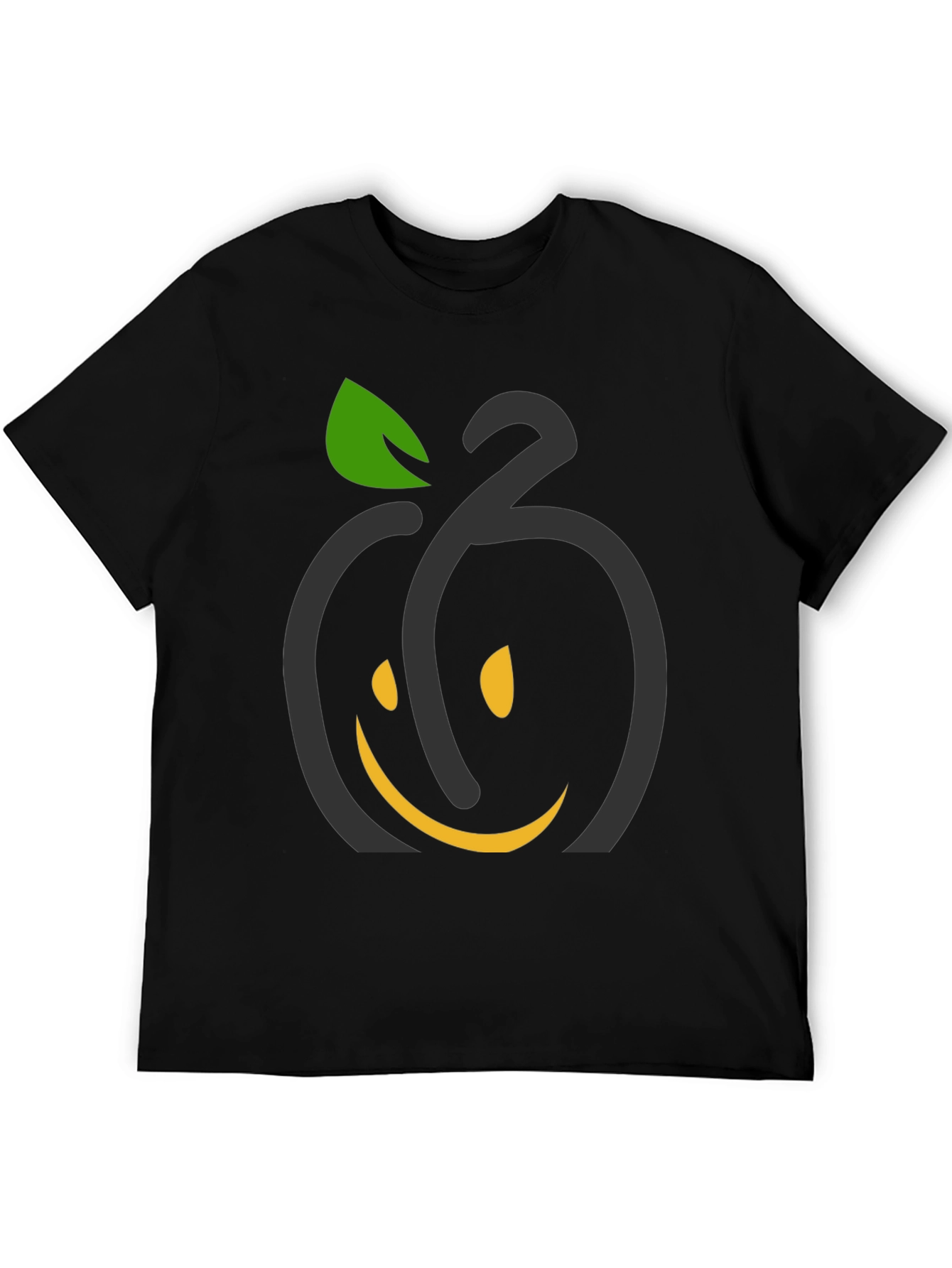 Smiling Fruit Graphic Tee - Black