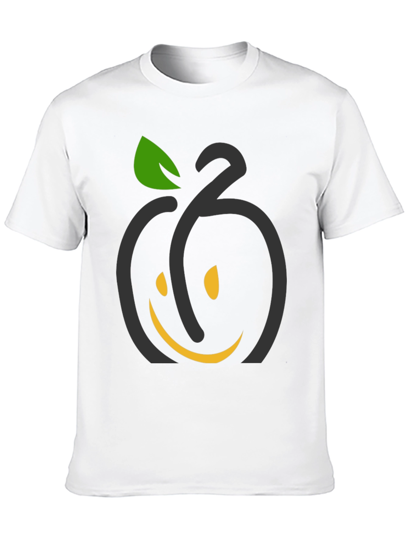 Smiling Fruit Graphic Tee - Black