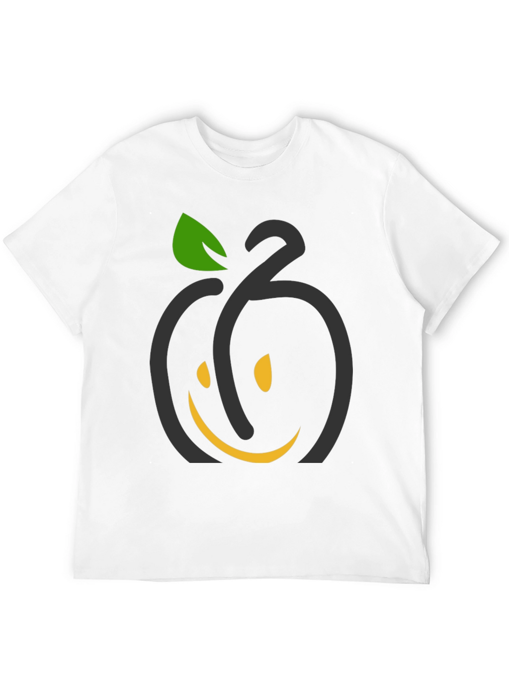 Smiling Fruit Graphic Tee - Black