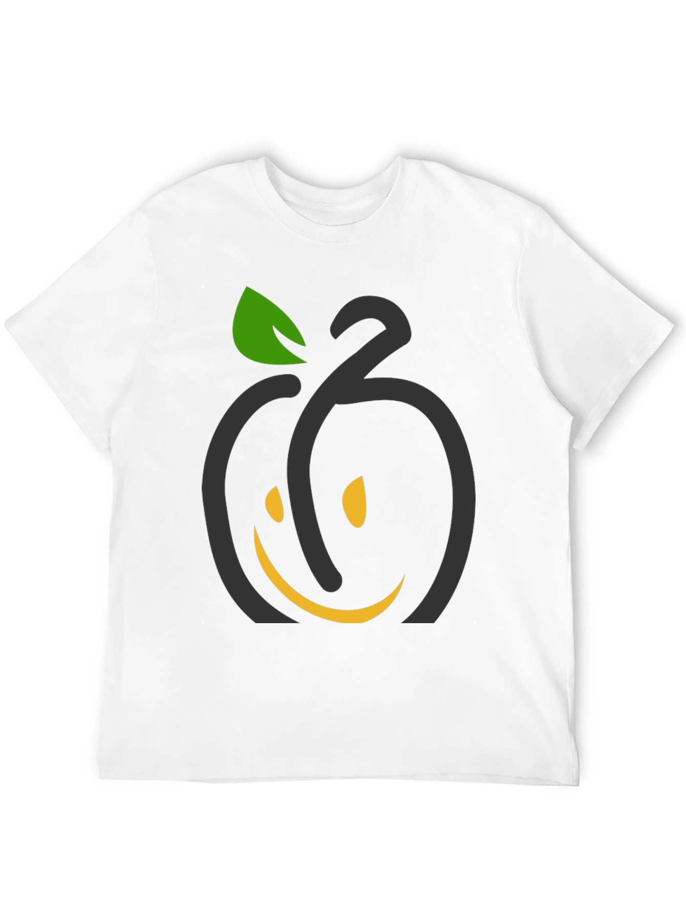 Smiling Fruit Graphic Tee - Black