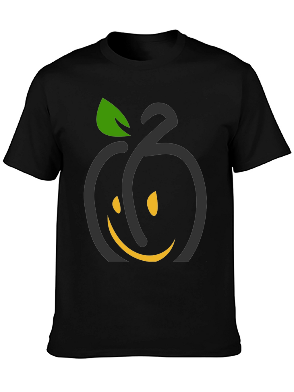 Smiling Fruit Graphic Tee - Black