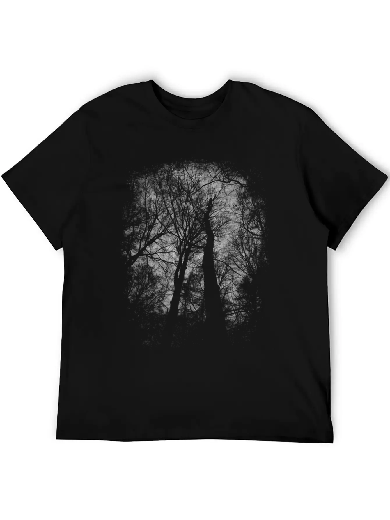 Eerie Trees Breathable Soft Cotton T-Shirt – Timeless Casual Look