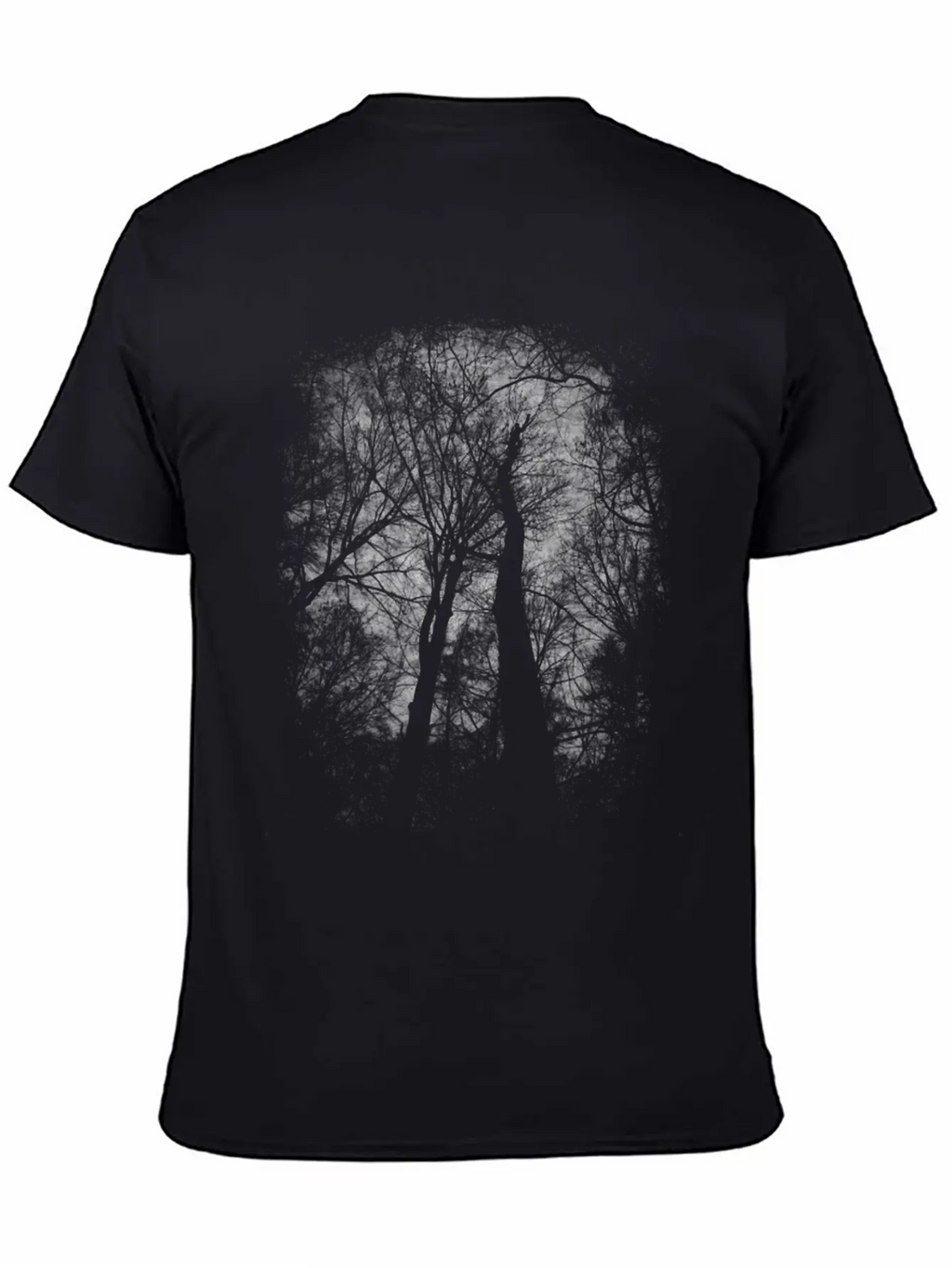 Eerie Trees Breathable Soft Cotton T-Shirt – Timeless Casual Look