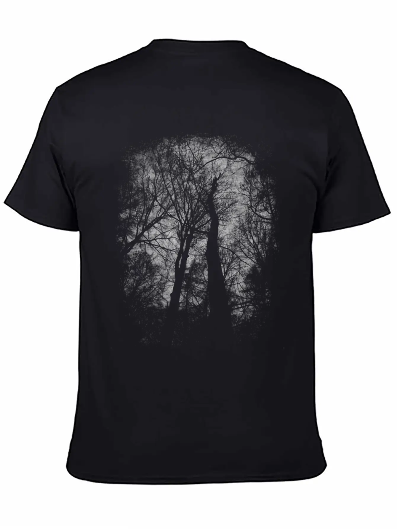 Eerie Trees Breathable Soft Cotton T-Shirt – Timeless Casual Look