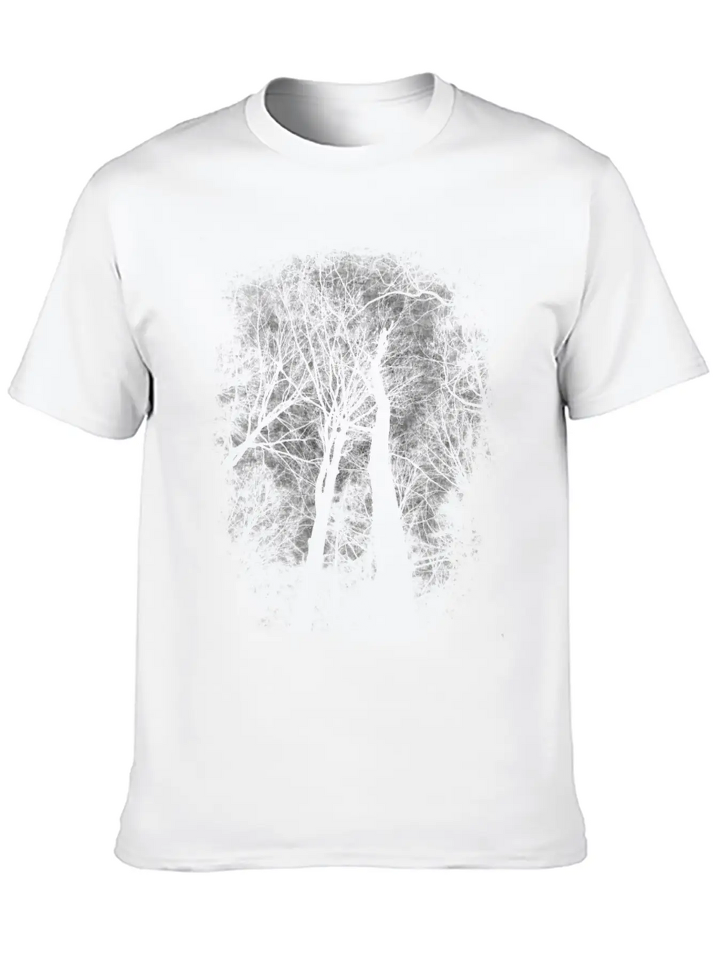 Eerie Trees Breathable Soft Cotton T-Shirt – Timeless Casual Look