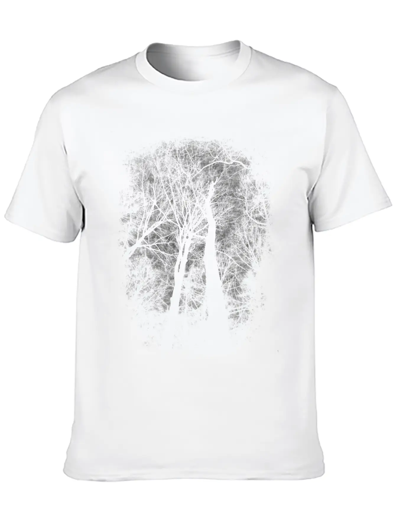 Eerie Trees Breathable Soft Cotton T-Shirt – Timeless Casual Look