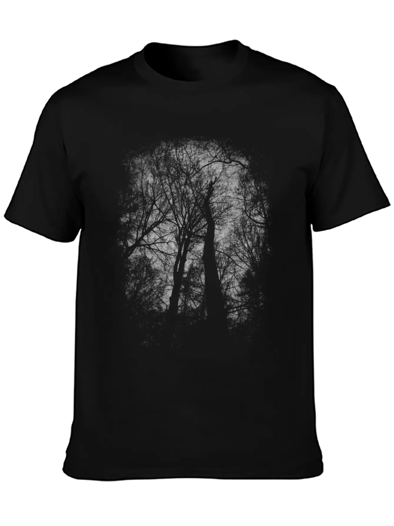 Eerie Trees Breathable Soft Cotton T-Shirt – Timeless Casual Look