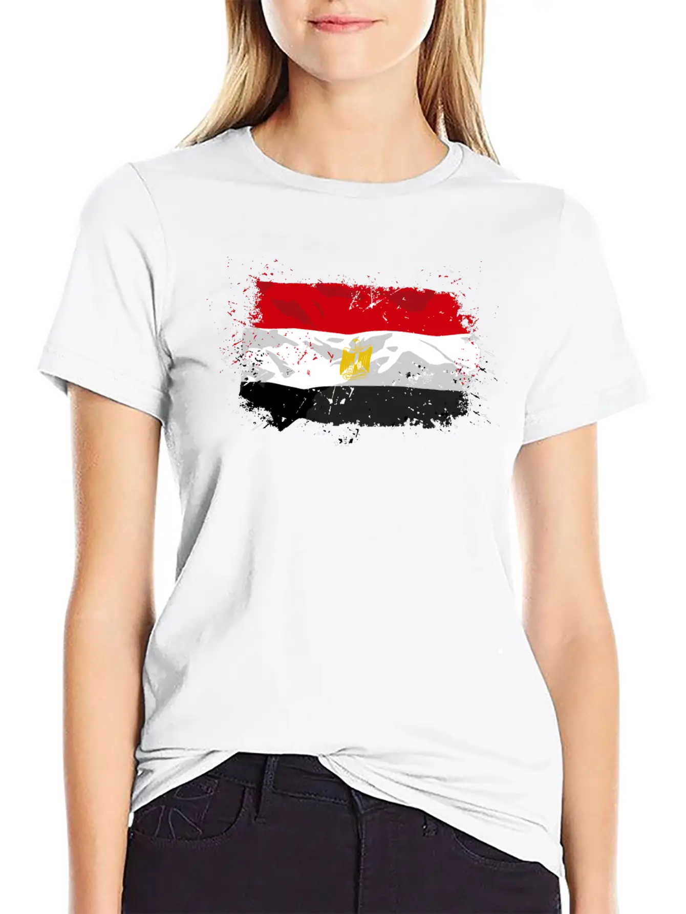 Egypt Flag Relaxed Everyday Tee – Lightweight And Durable Cotton
