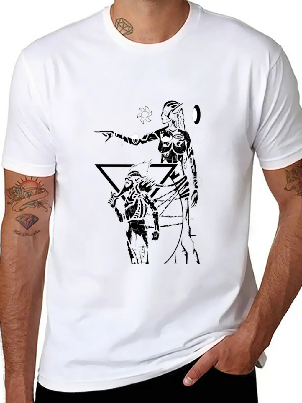 Egypt Woman Tattoo Basic Graphic T-Shirt – Daily Comfort In Soft Cotton