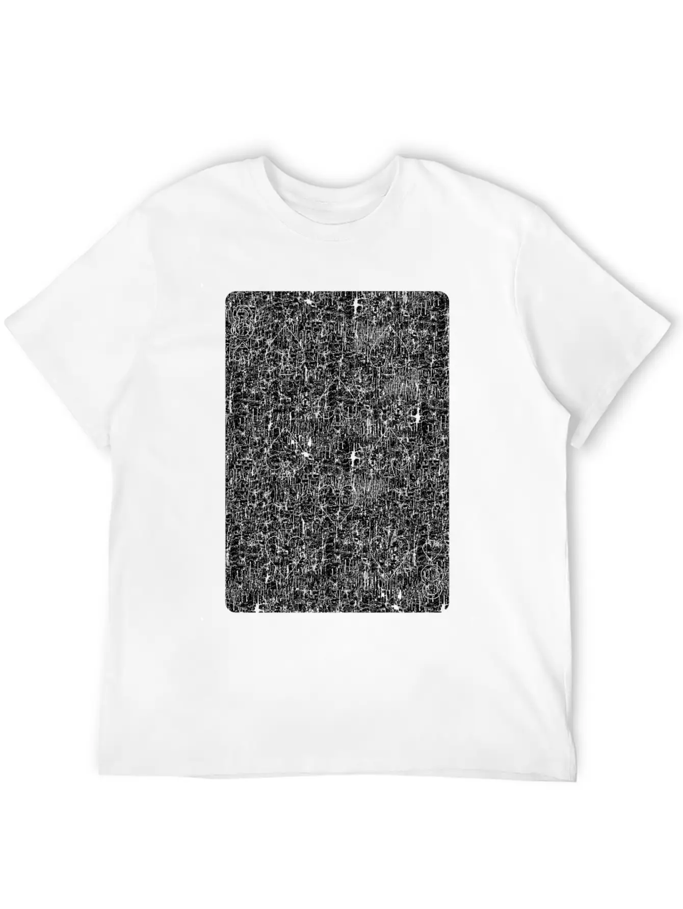 Eight Of Spades Playing Card Timeless Short Sleeve Tee – Comfy And Minimalist Design