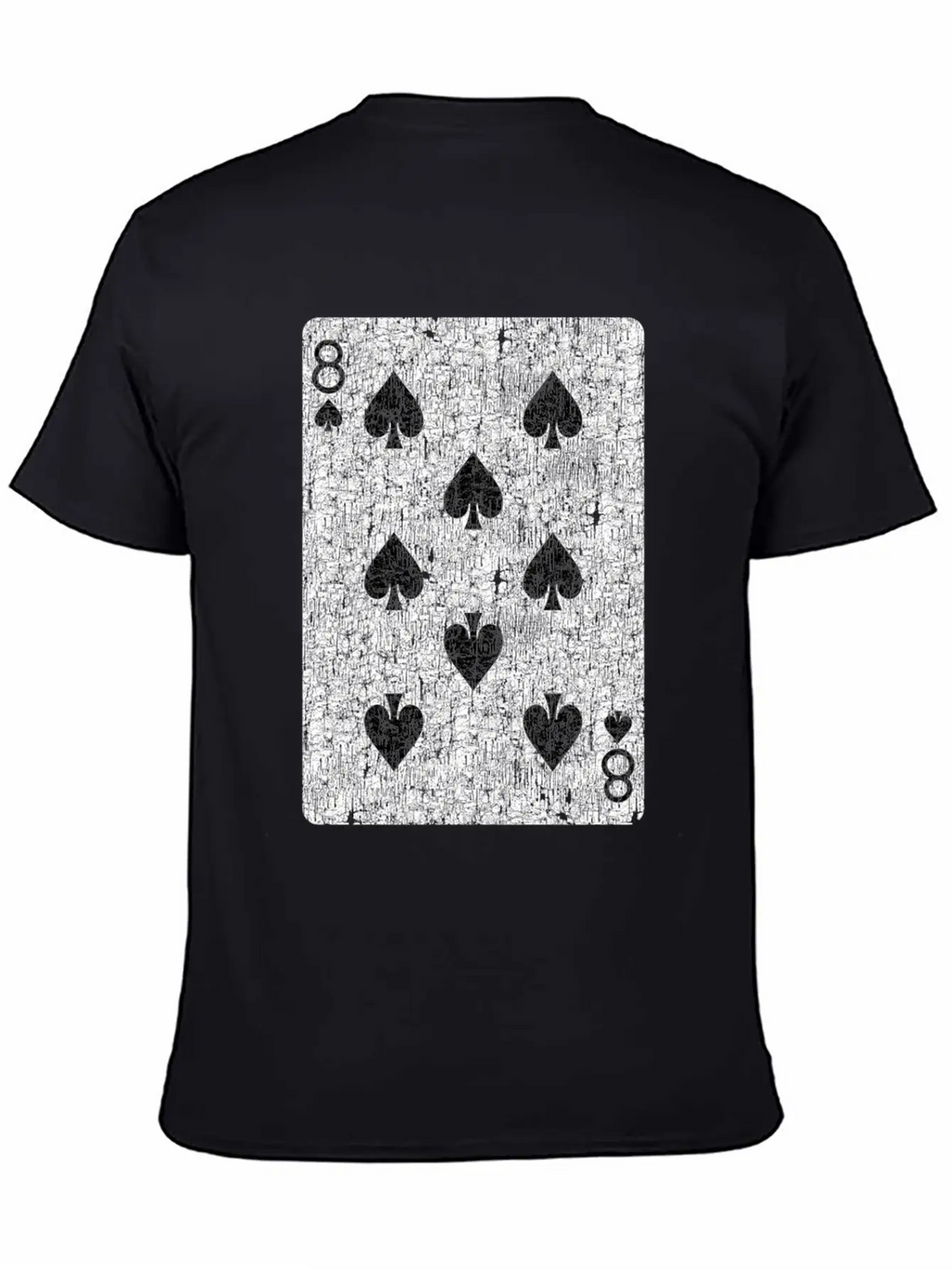 Eight Of Spades Playing Card Timeless Short Sleeve Tee – Comfy And Minimalist Design