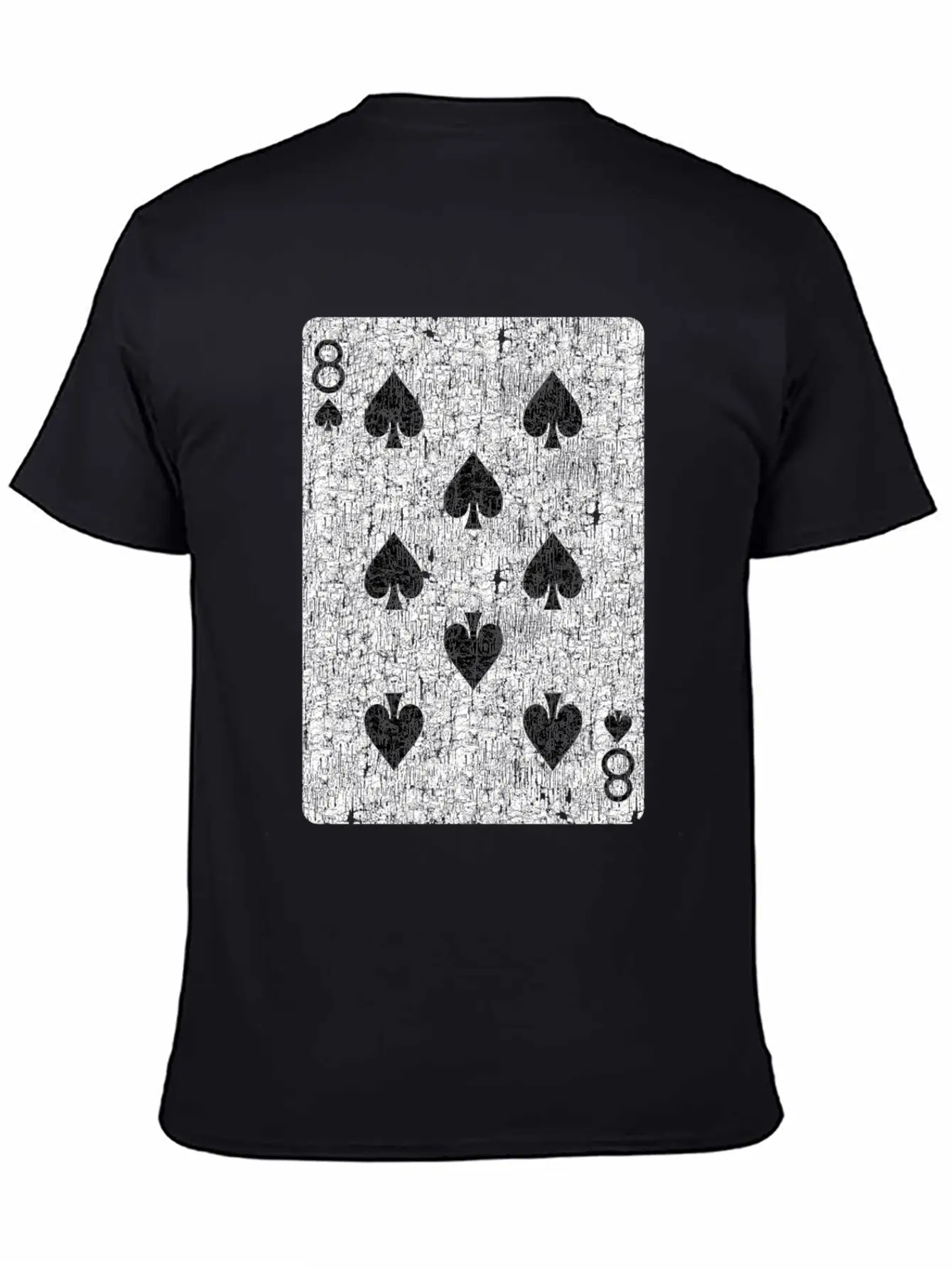 Eight Of Spades Playing Card Timeless Short Sleeve Tee – Comfy And Minimalist Design