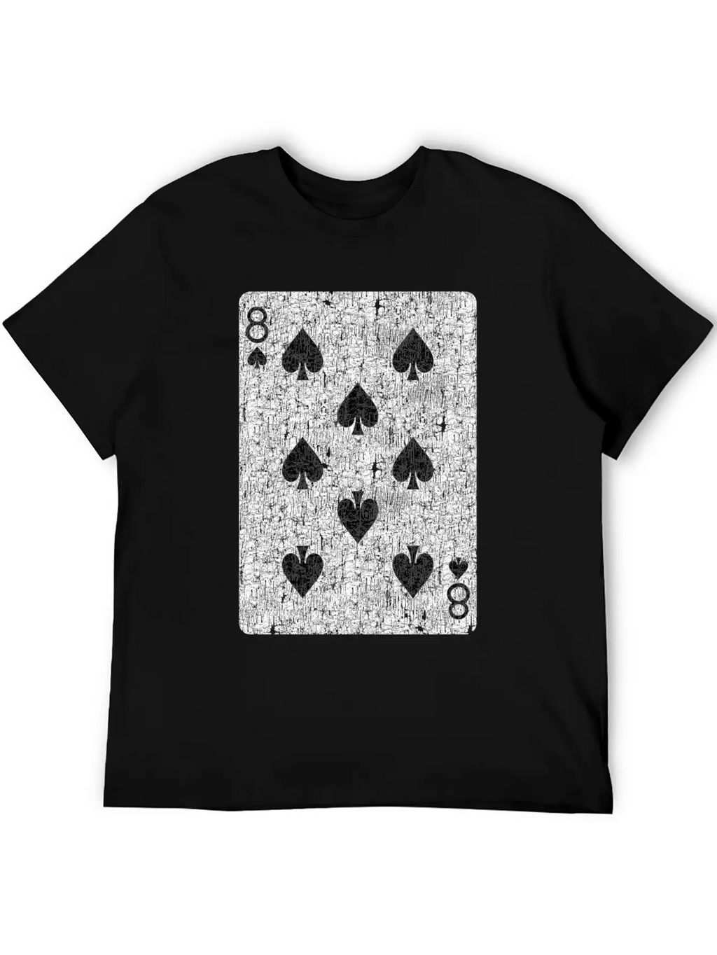 Eight Of Spades Playing Card Timeless Short Sleeve Tee – Comfy And Minimalist Design