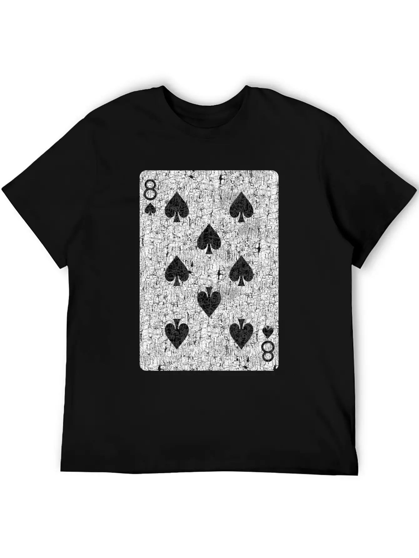 Eight Of Spades Playing Card Timeless Short Sleeve Tee – Comfy And Minimalist Design