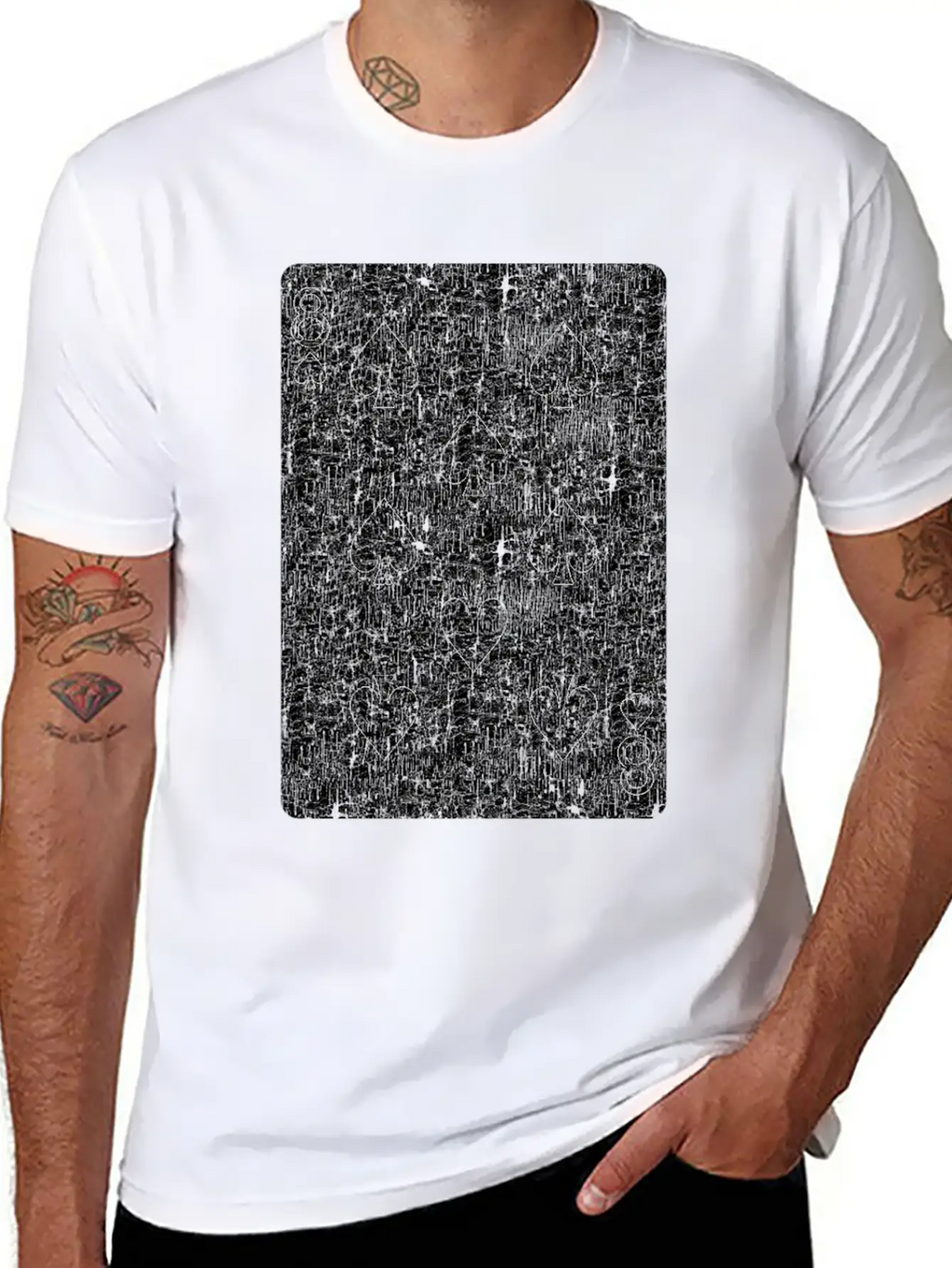 Eight Of Spades Playing Card Timeless Short Sleeve Tee – Comfy And Minimalist Design
