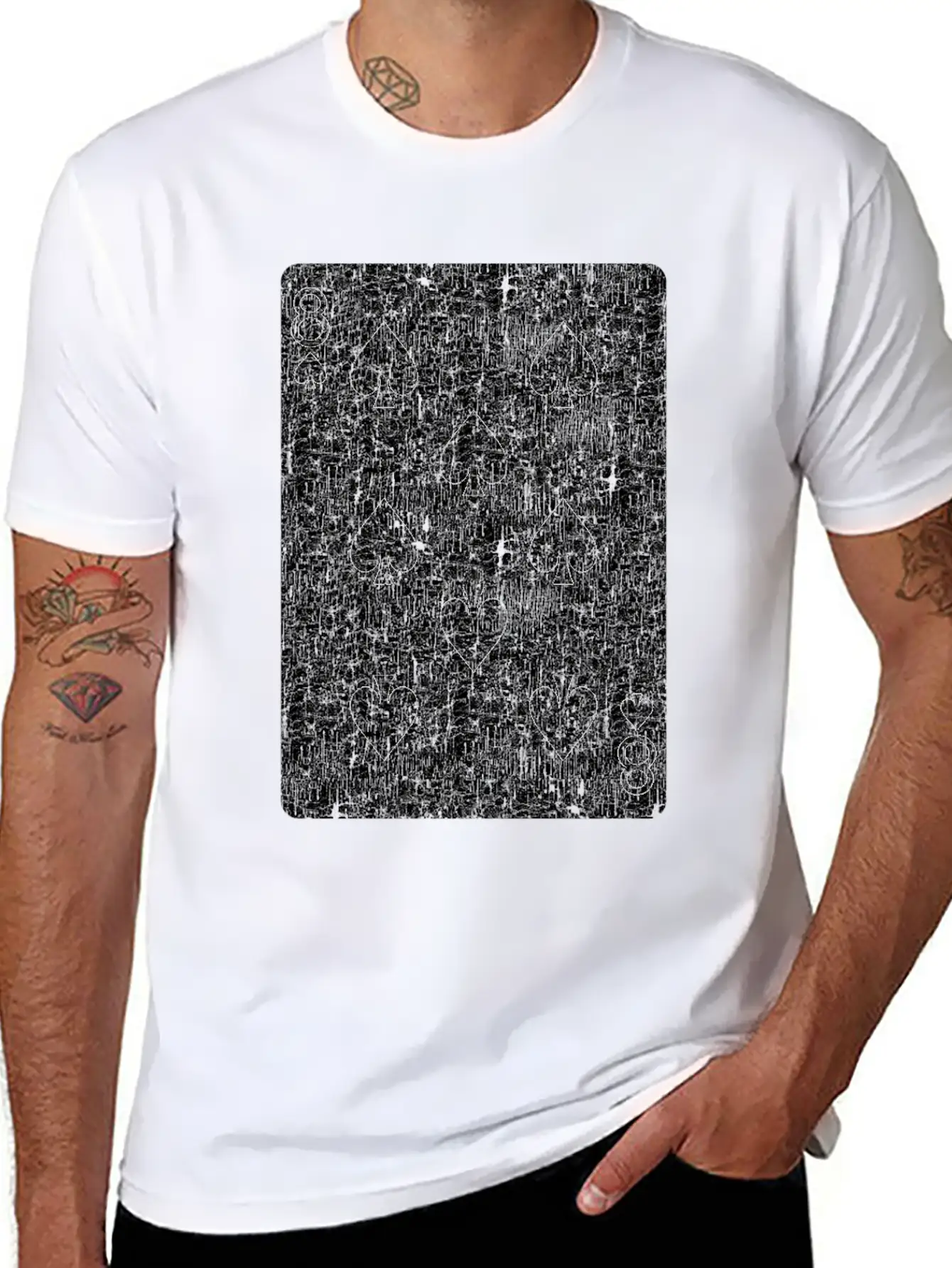 Eight Of Spades Playing Card Timeless Short Sleeve Tee – Comfy And Minimalist Design