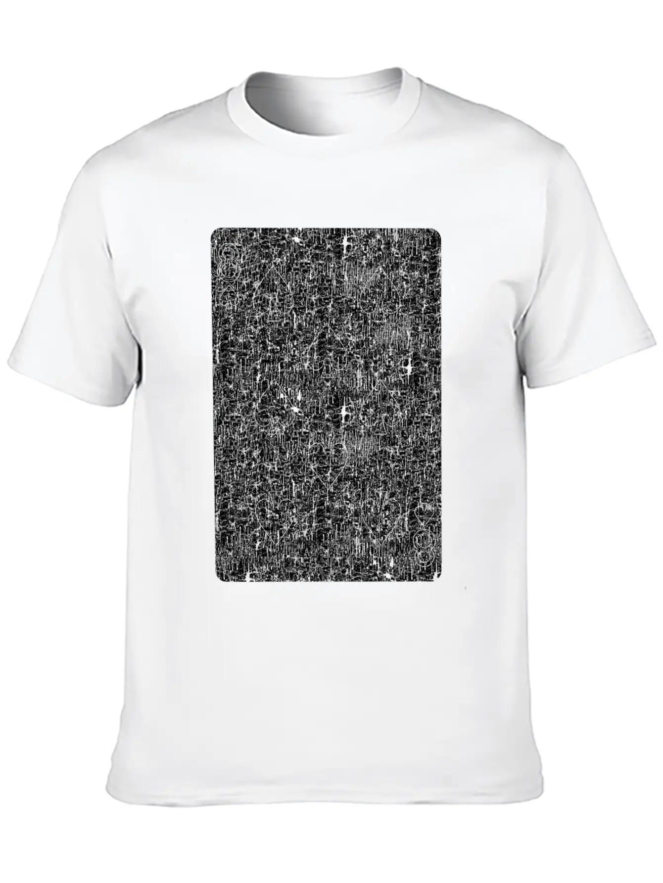 Eight Of Spades Playing Card Timeless Short Sleeve Tee – Comfy And Minimalist Design