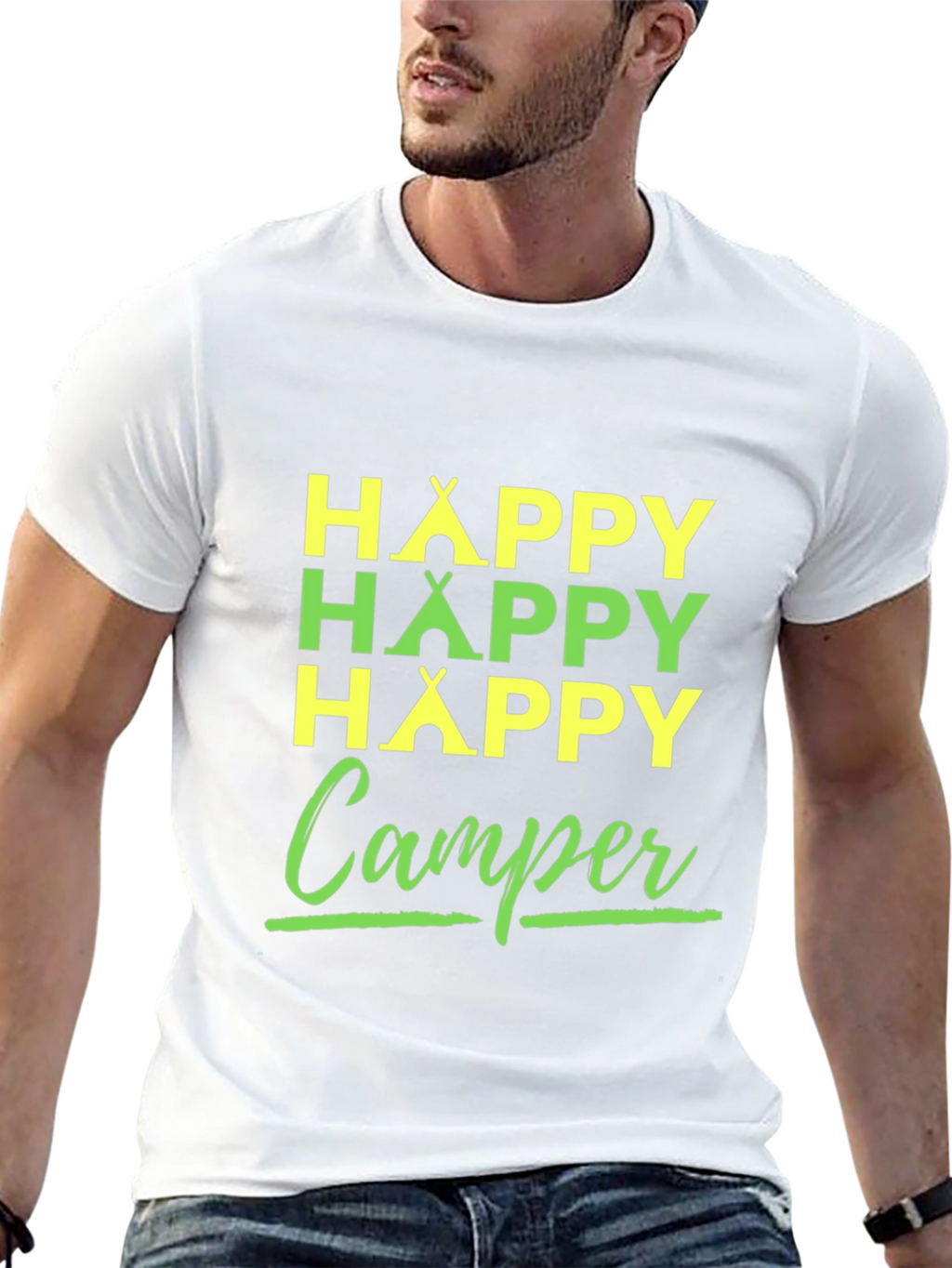 Happy Camper T-Shirt | Camping Adventure Tee