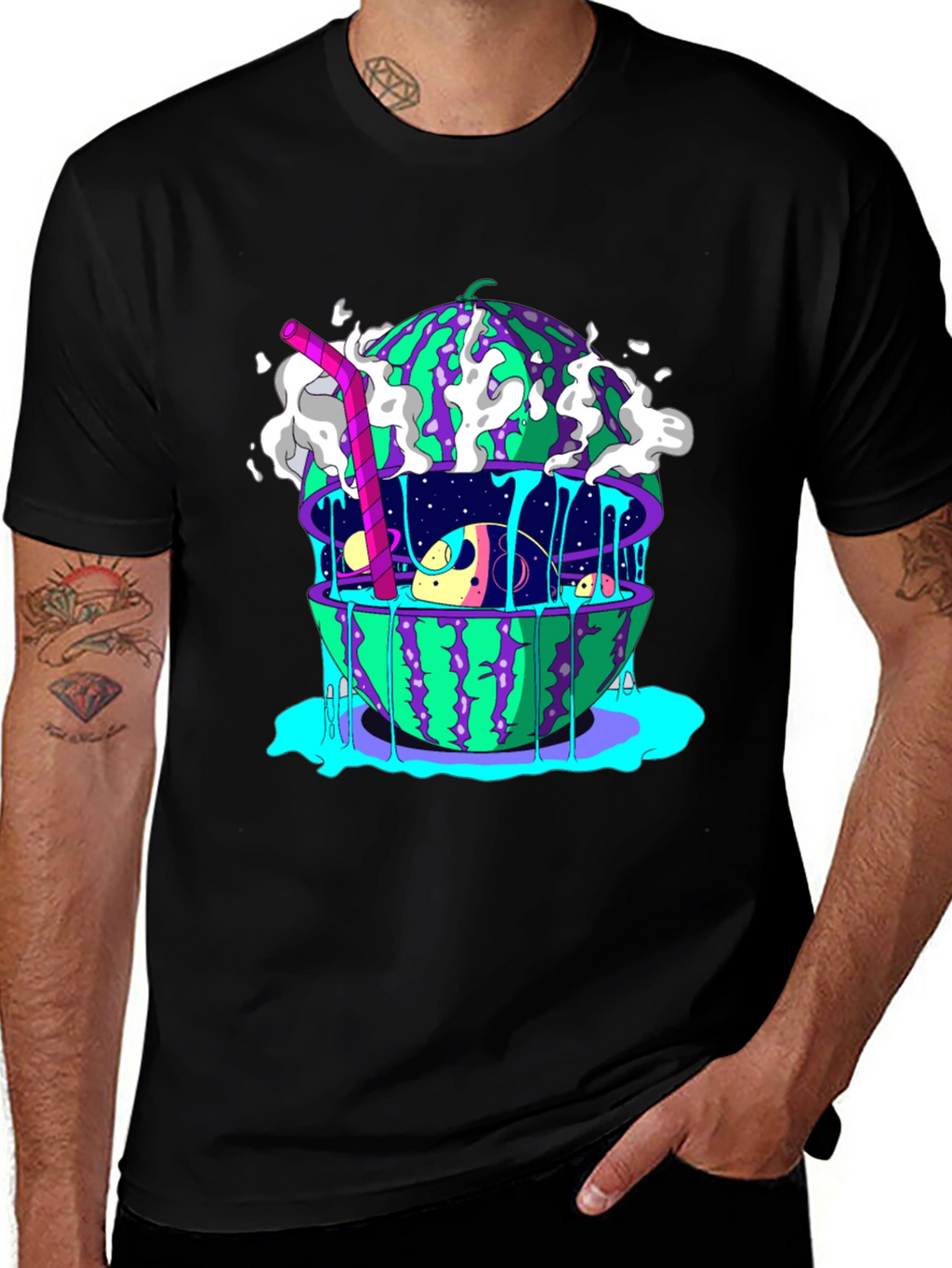Surreal Watermelon Planet T-Shirt