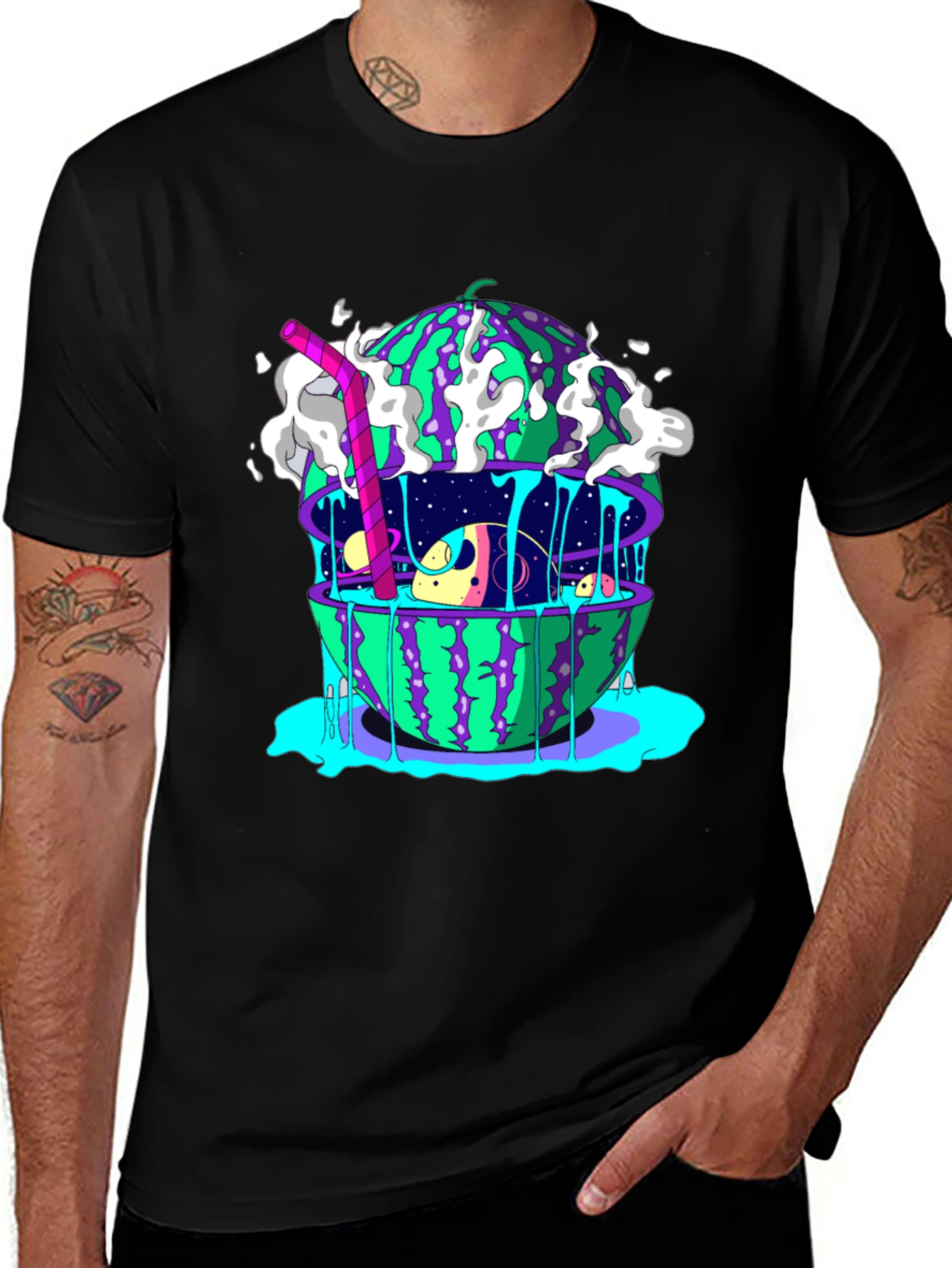Surreal Watermelon Planet T-Shirt
