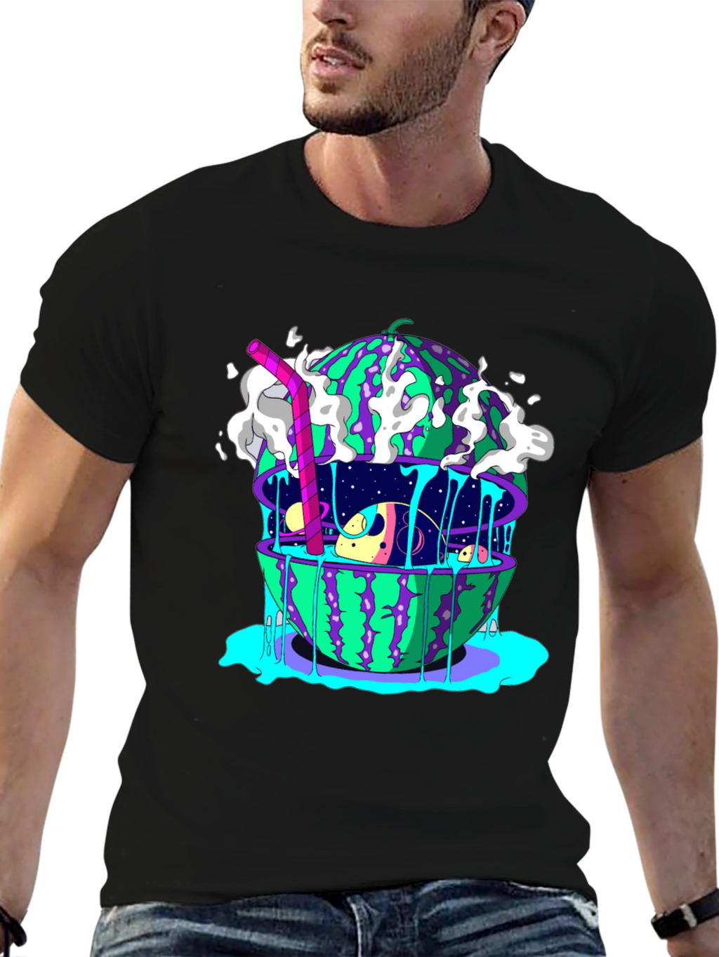 Surreal Watermelon Planet T-Shirt