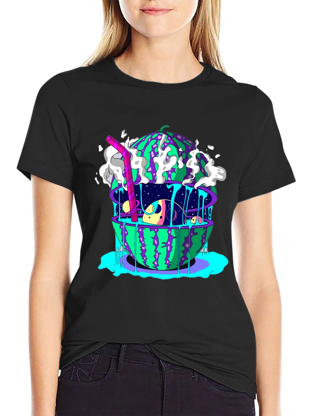 Surreal Watermelon Planet T-Shirt