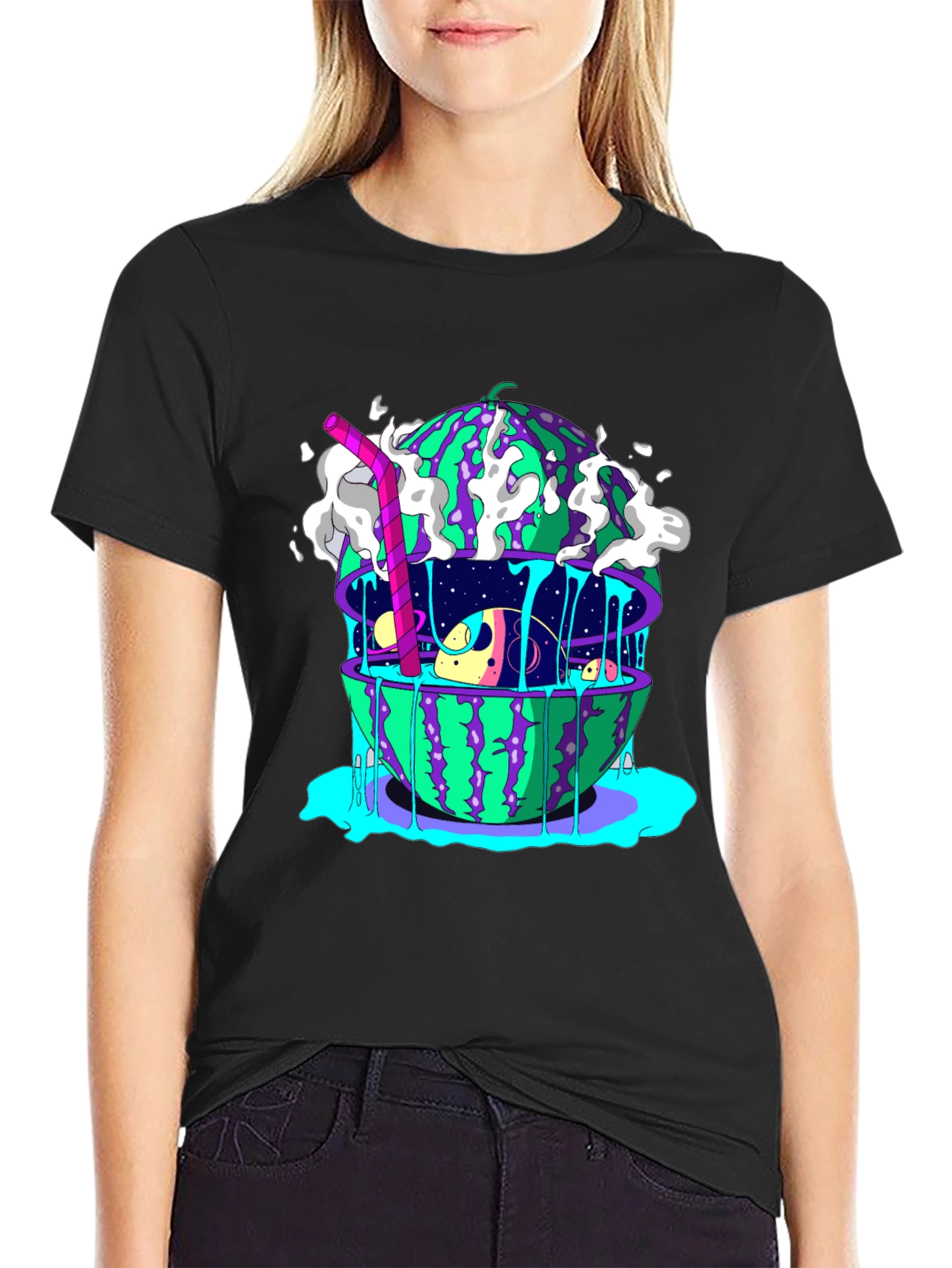 Surreal Watermelon Planet T-Shirt