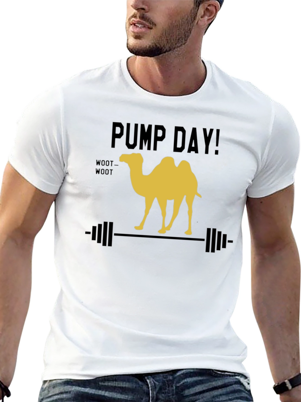 Pump Day Camel Lifting Weights Graphic Tee
