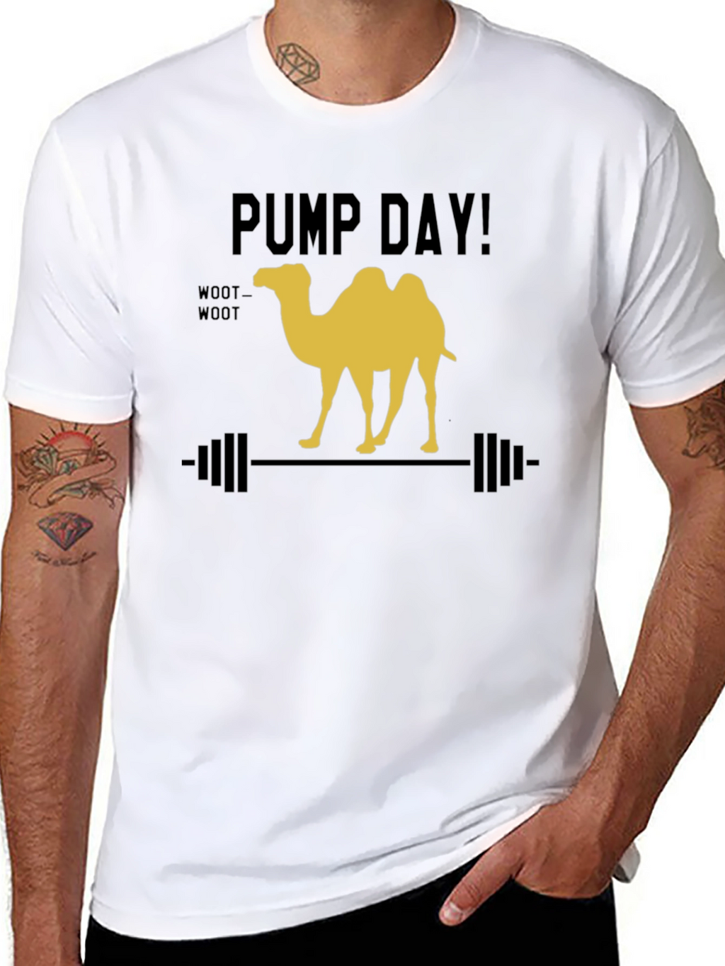 Pump Day Camel Lifting Weights Graphic Tee